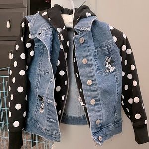 Disney Minnie Mouse Polkadot Jean Jacket
